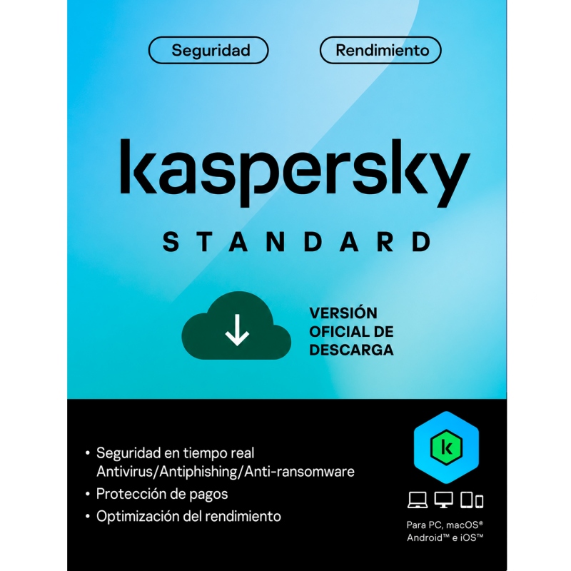 kaspersky standard 1pc 1 año
